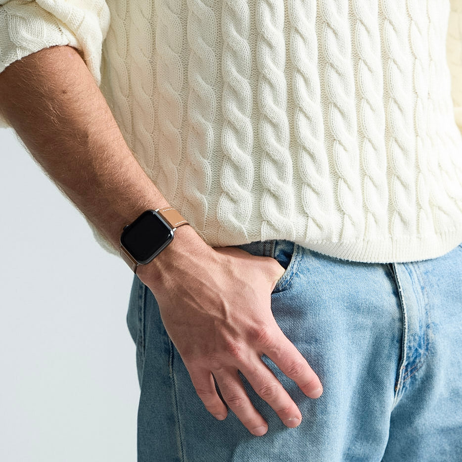 Leather Classic Buckle | White